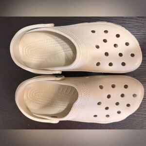 CROCS Cream Mules & Clogs